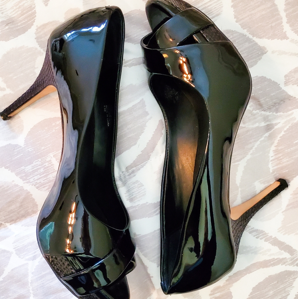 WHBM Patent XBand Open Toe Heels